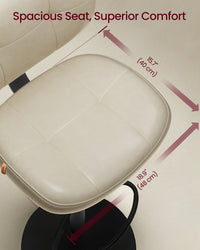 PU Leather Swivel Bar Stools With Back, Footrest And Adjustable Height - product photo 44