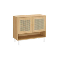 Rattan 3-Tier Shoe Cabinet with Adjustable Shelf – product view 1 | Amaraloft