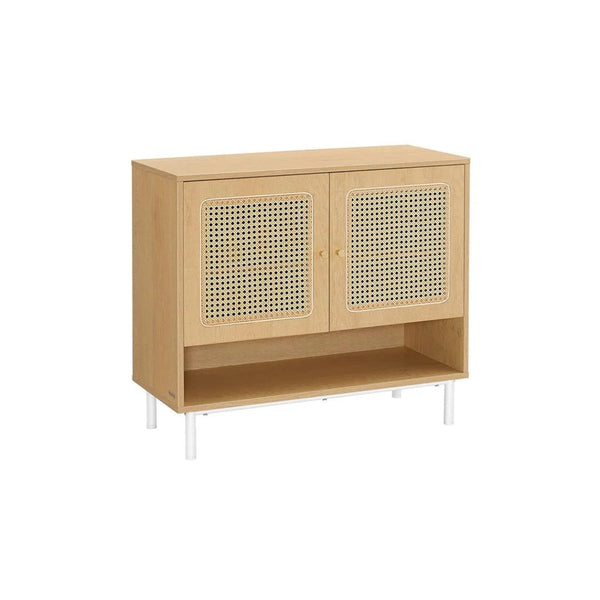 Rattan 3-Tier Shoe Cabinet with Adjustable Shelf – product view 1 | Amaraloft