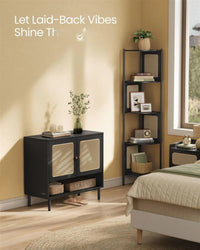 Rattan 3-Tier Shoe Cabinet with Adjustable Shelf – product view 7 | Amaraloft
