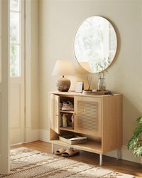 Rattan 3-Tier Shoe Cabinet with Adjustable Shelf – product view 9 | Amaraloft
