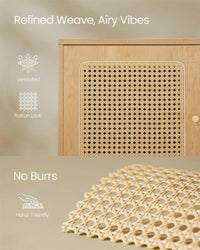 Rattan 3-Tier Shoe Cabinet with Adjustable Shelf – product view 12 | Amaraloft