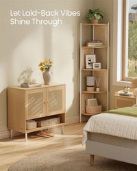 Rattan 3-Tier Shoe Cabinet with Adjustable Shelf – product view 13 | Amaraloft
