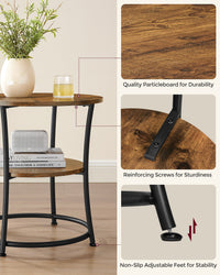 Round End Table With 2 Shelves - product photo 11