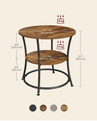 Round End Table With 2 Shelves - product photo 12