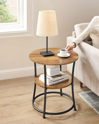 Round End Table With 2 Shelves - product photo 15