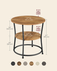Round End Table With 2 Shelves - product photo 18