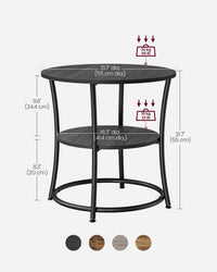 Round End Table With 2 Shelves - product photo 25