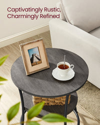 Round End Table With 2 Shelves - product photo 30