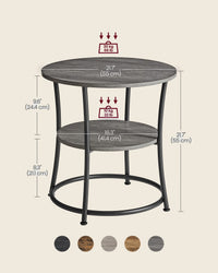 Round End Table With 2 Shelves - product photo 32