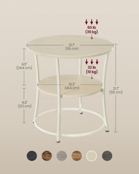 Round End Table With 2 Shelves - product photo 39