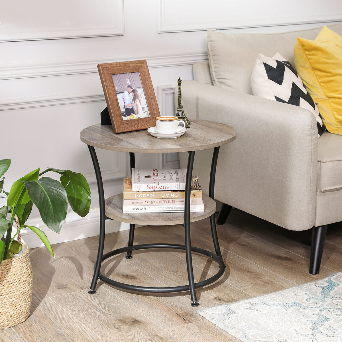 Round End Table With 2 Shelves - product photo 42