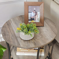 Round End Table With 2 Shelves - product photo 45