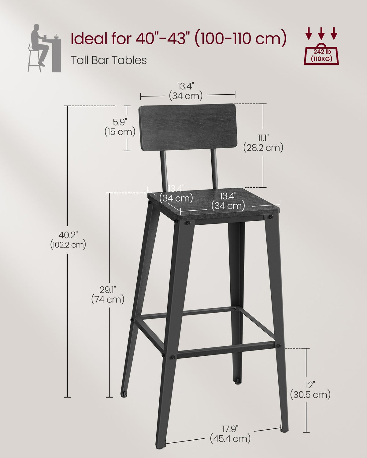 Set Of 2 Bar Stools - product photo 11