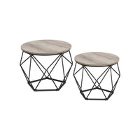 Set Of 2 Round Coffee Tables, Nesting Side Tables 19.7 And 23.6 Inch - product photo 34
