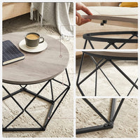 Set Of 2 Round Coffee Tables, Nesting Side Tables 19.7 And 23.6 Inch - product photo 40