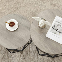 Set Of 2 Round Coffee Tables, Nesting Side Tables 19.7 And 23.6 Inch - product photo 41