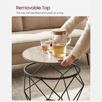 Set Of 2 Round Coffee Tables, Nesting Side Tables 19.7 And 23.6 Inch - product photo 46