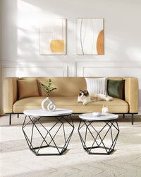 Set Of 2 Round Coffee Tables, Nesting Side Tables 19.7 And 23.6 Inch - product photo 54