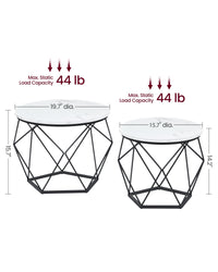 Set Of 2 Round Coffee Tables, Nesting Side Tables 19.7 And 23.6 Inch - product photo 58