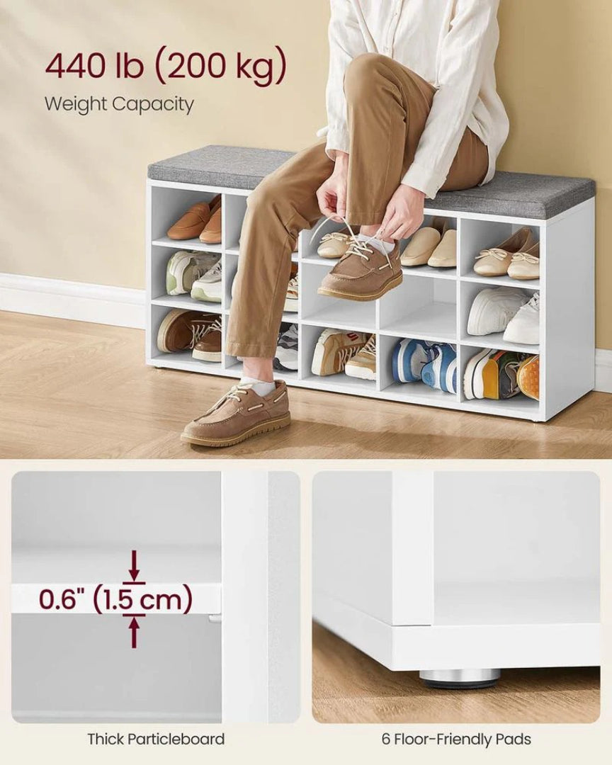 Shoe Storage Bench With Cushion – product view 8 | Amaraloft