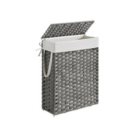 Slim Laundry Hamper With Lid 14.5 Gallon Rattan Basket – product view 2 | Amaraloft