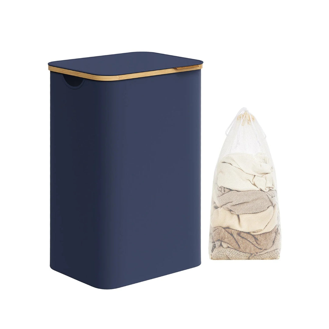 Slim Laundry Hamper With Lid 34.3 Gallon 2 Section Sorter – product view 9 | Amaraloft