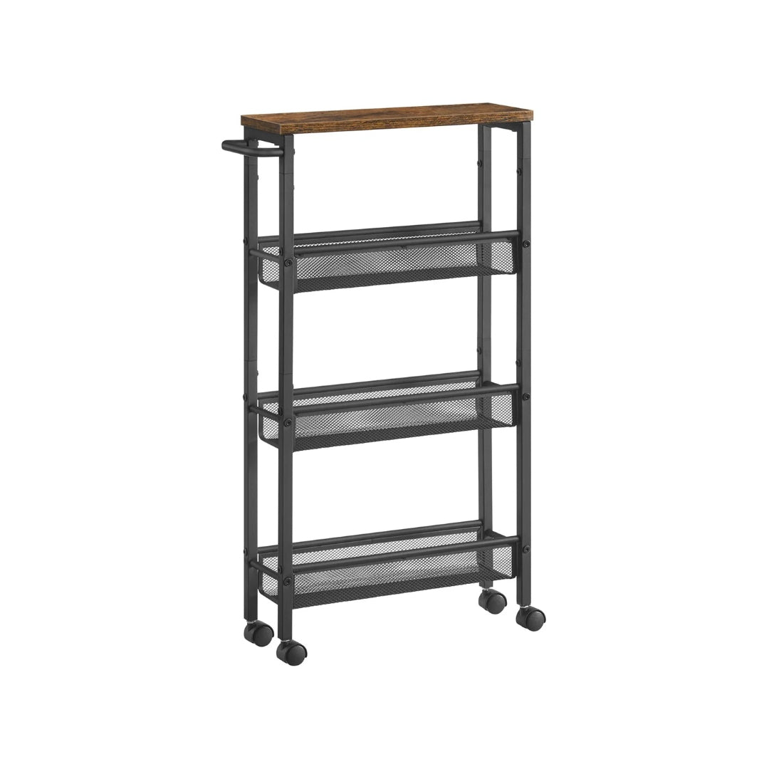 Slim Rolling Storage Cart 4 Or 5 Tier Narrow Utility – product view 1 | Amaraloft