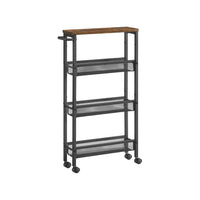 Slim Rolling Storage Cart 4 Or 5 Tier Narrow Utility – product view 1 | Amaraloft