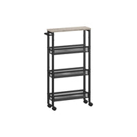 Slim Rolling Storage Cart 4 Or 5 Tier Narrow Utility – product view 3 | Amaraloft
