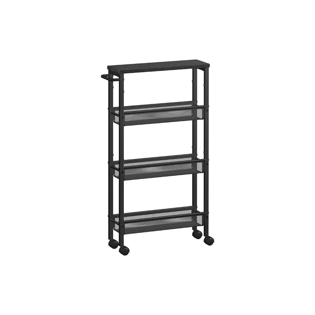 Slim Rolling Storage Cart 4 Or 5 Tier Narrow Utility – product view 4 | Amaraloft