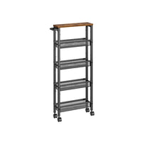Slim Rolling Storage Cart 4 Or 5 Tier Narrow Utility – product view 7 | Amaraloft