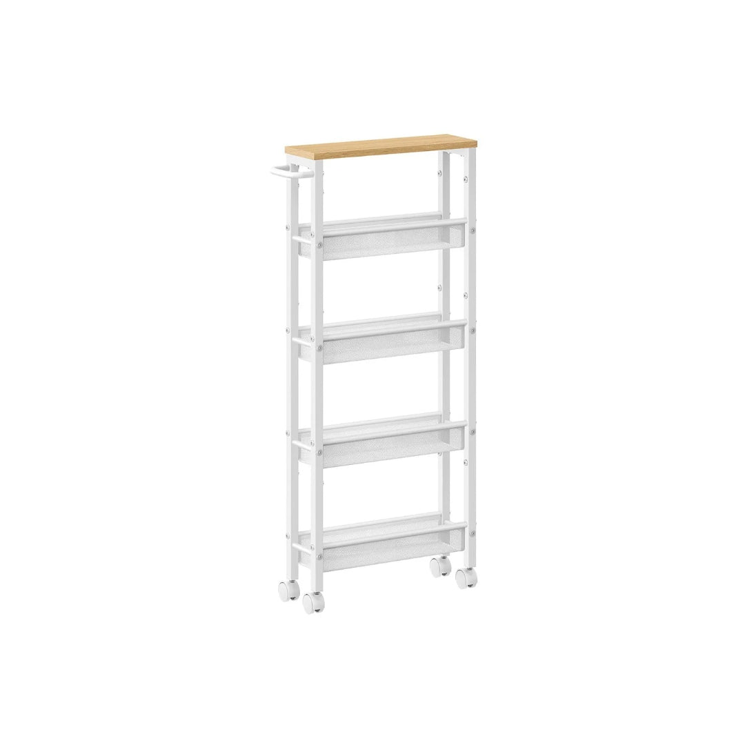Slim Rolling Storage Cart 4 Or 5 Tier Narrow Utility – product view 8 | Amaraloft