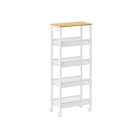 Slim Rolling Storage Cart 4 Or 5 Tier Narrow Utility – product view 10 | Amaraloft