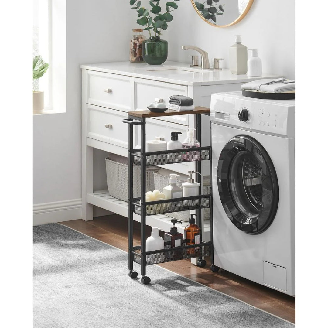 Slim Rolling Storage Cart 4 Or 5 Tier Narrow Utility – product view 12 | Amaraloft