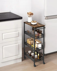 Slim Rolling Storage Cart 4 Or 5 Tier Narrow Utility – product view 19 | Amaraloft
