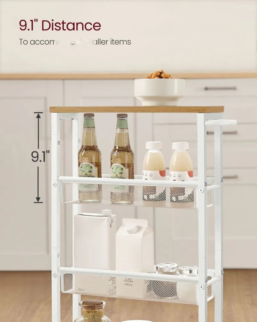 Slim Rolling Storage Cart 4 Or 5 Tier Narrow Utility – product view 29 | Amaraloft