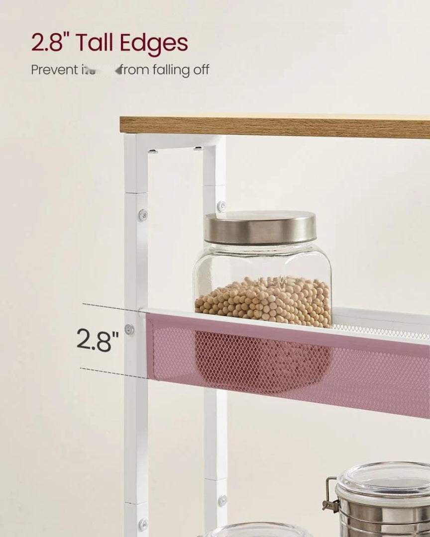 Slim Rolling Storage Cart 4 Or 5 Tier Narrow Utility – product view 30 | Amaraloft