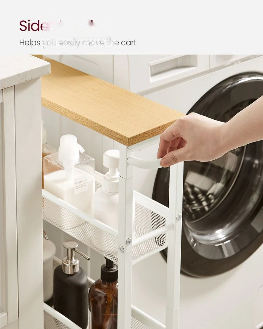 Slim Rolling Storage Cart 4 Or 5 Tier Narrow Utility – product view 31 | Amaraloft