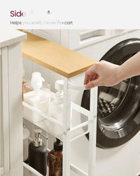 Slim Rolling Storage Cart 4 Or 5 Tier Narrow Utility – product view 31 | Amaraloft
