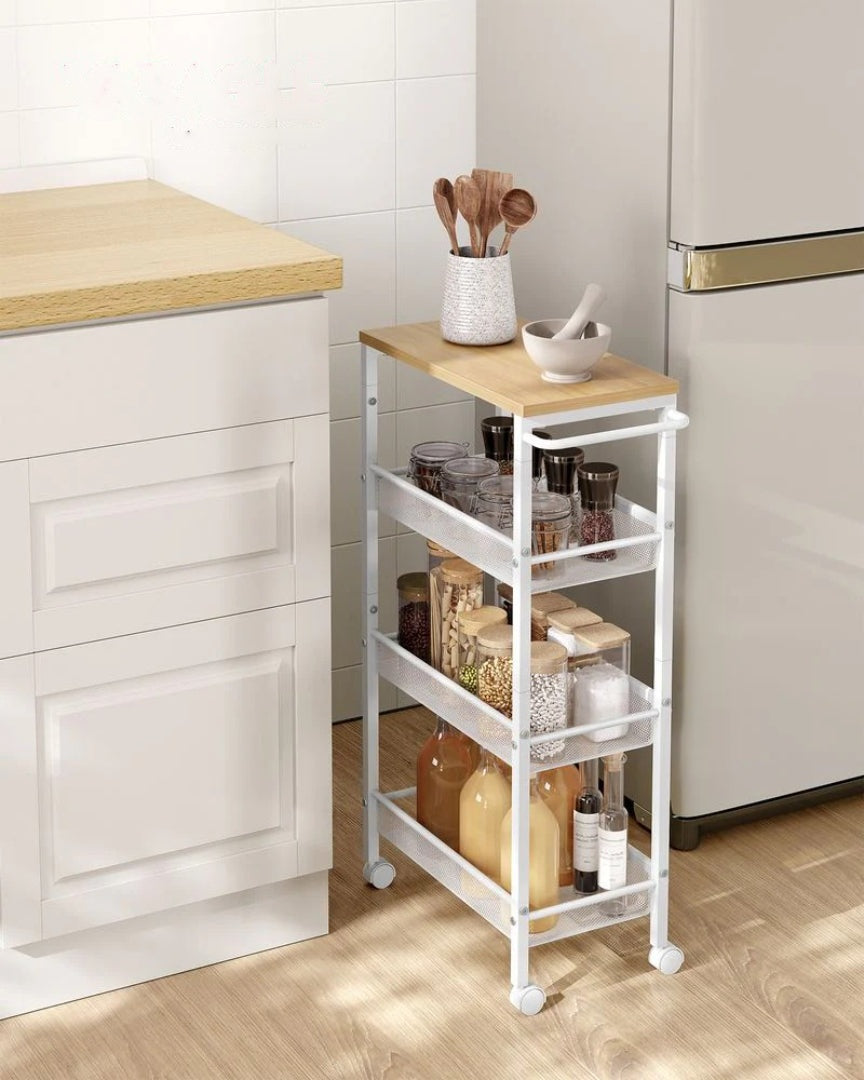Slim Rolling Storage Cart 4 Or 5 Tier Narrow Utility – product view 32 | Amaraloft