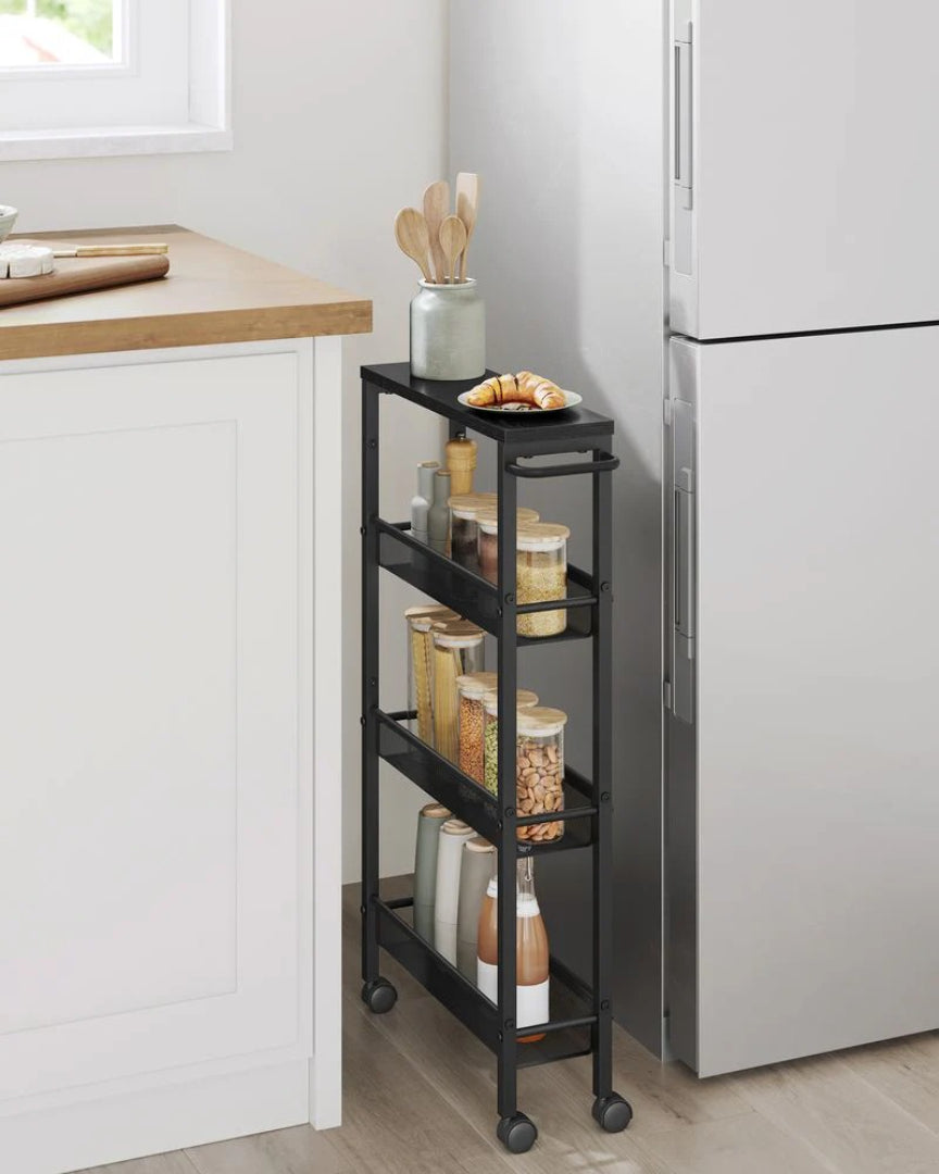 Slim Rolling Storage Cart 4 Or 5 Tier Narrow Utility – product view 34 | Amaraloft