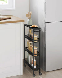 Slim Rolling Storage Cart 4 Or 5 Tier Narrow Utility – product view 34 | Amaraloft
