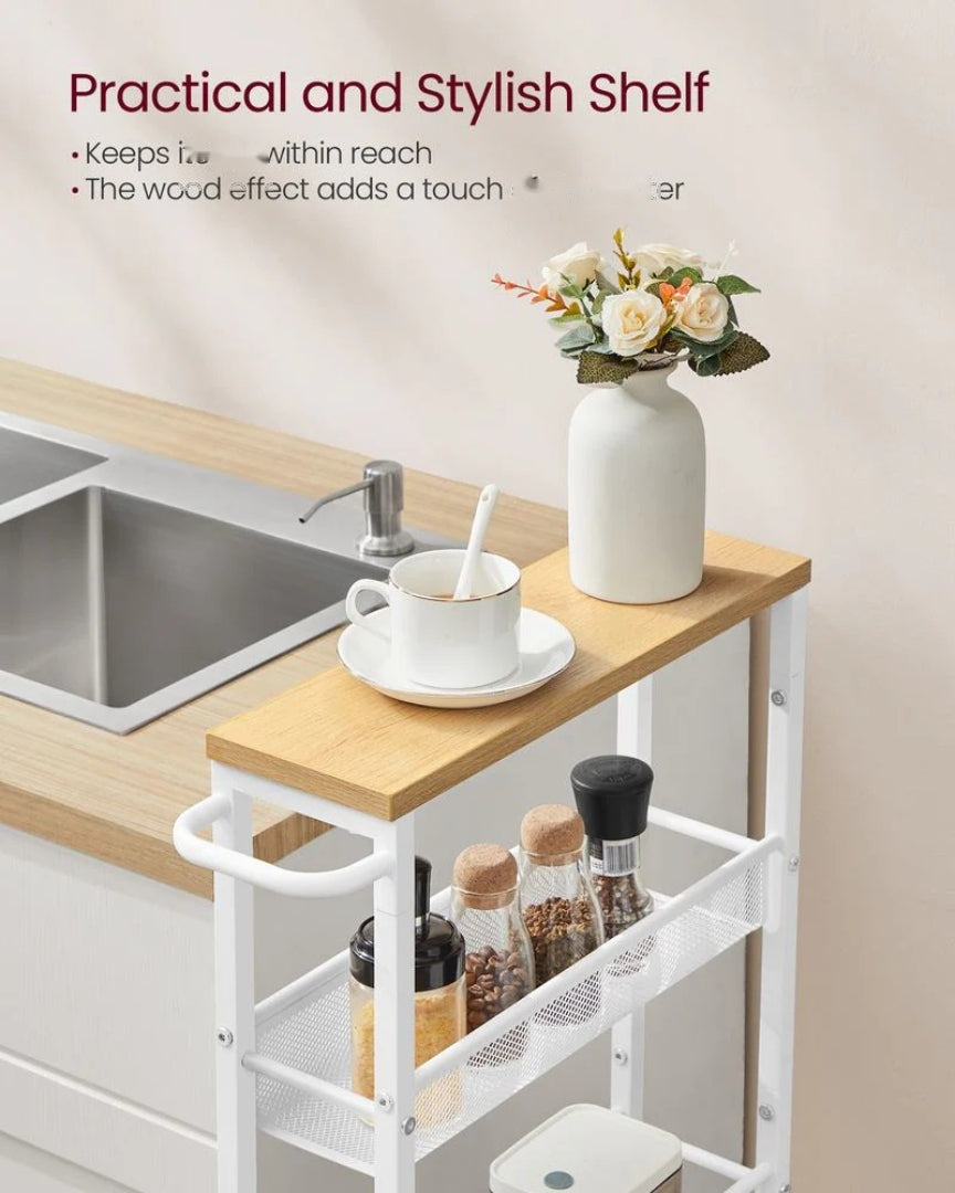 Slim Rolling Storage Cart 4 Or 5 Tier Narrow Utility – product view 36 | Amaraloft