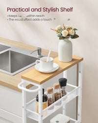 Slim Rolling Storage Cart 4 Or 5 Tier Narrow Utility – product view 36 | Amaraloft
