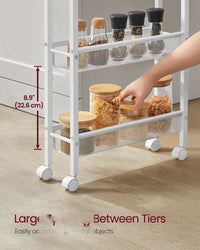 Slim Rolling Storage Cart 4 Or 5 Tier Narrow Utility – product view 37 | Amaraloft