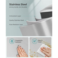 Slim Stainless Steel Trash Bin - product photo 04