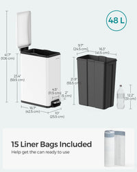Slim Stainless Steel Trash Bin - product photo 13