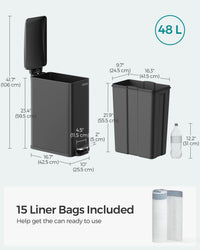 Slim Stainless Steel Trash Bin - product photo 19