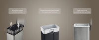 Slim Stainless Steel Trash Can With Lid And Removable Inner Bucket - product photo 30
